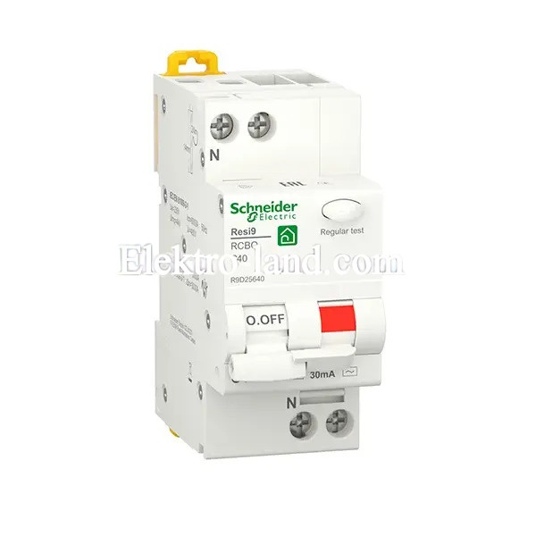 Дифавтомат 16А 30мА 6 kA 2 полюса тип C AC R9D25616 Resi9 Schneider Electric